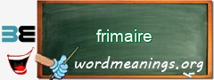 WordMeaning blackboard for frimaire